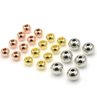 100pcs stainless steel gold color spacer beads loose beads for jewelry making diy bracelets necklace beads accessories supplies