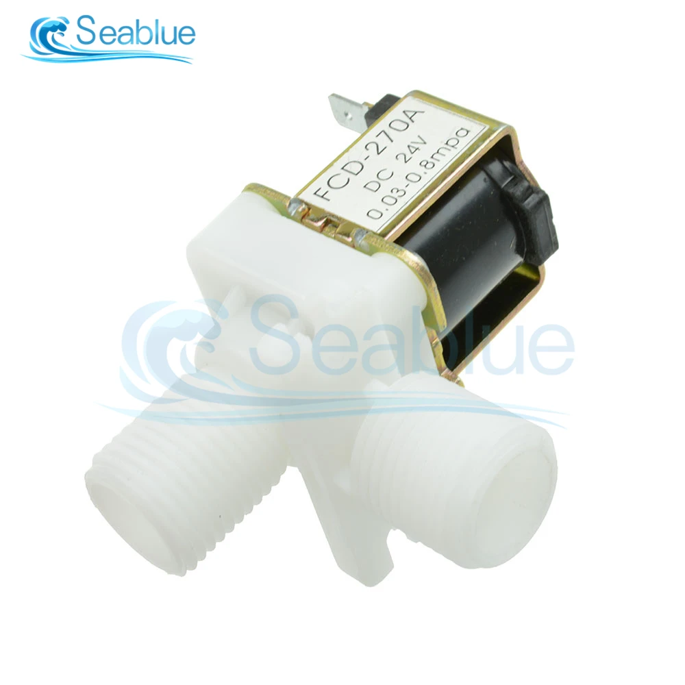 DC 12V 24V AC 220V 1/2 &quotпластиковый Соленоидный клапан переключатель нормально закрытый