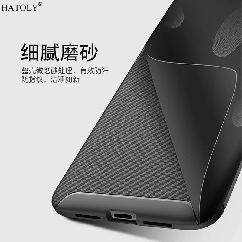 Для OnePlus 7 Чехол Мягкий Силиконовый противоударный бампер из углеродного волокна