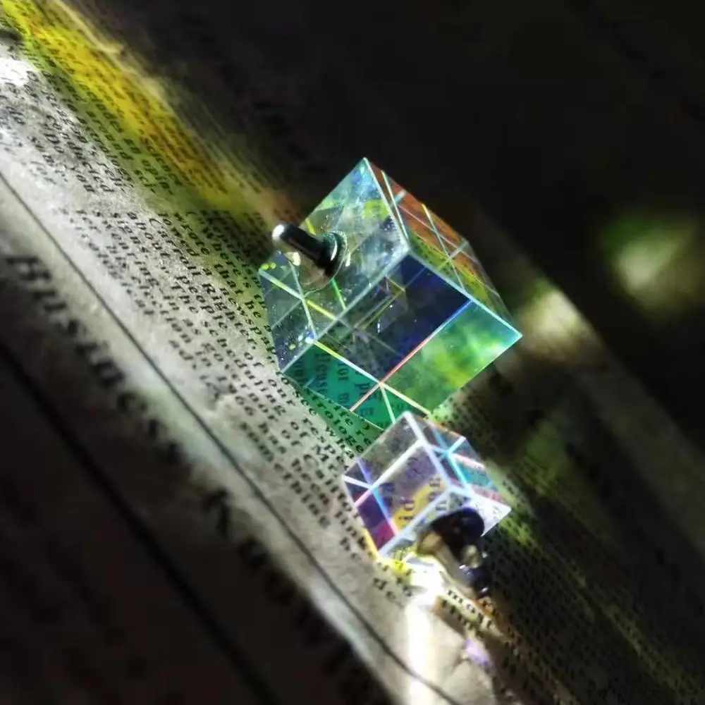 K9 оптическое стекло Шестигранная кубическая Призма светоотражающий цвет кулон