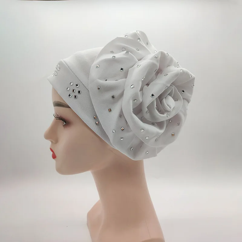 

Hot Sale Noble Turban Cap for Women Soft Cotton Applique Hats Female Inner Hijab Caps Indian Bonnet Wrap Head Scarf