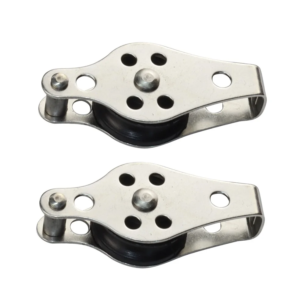 2 шт. морской проволочный канат вертлюжные шкивы из нержавеющей стали 316