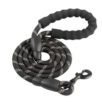 traction round rope nylon material reflective sponge anti skid handle explosion proof blunt dog walking rope pet supplies