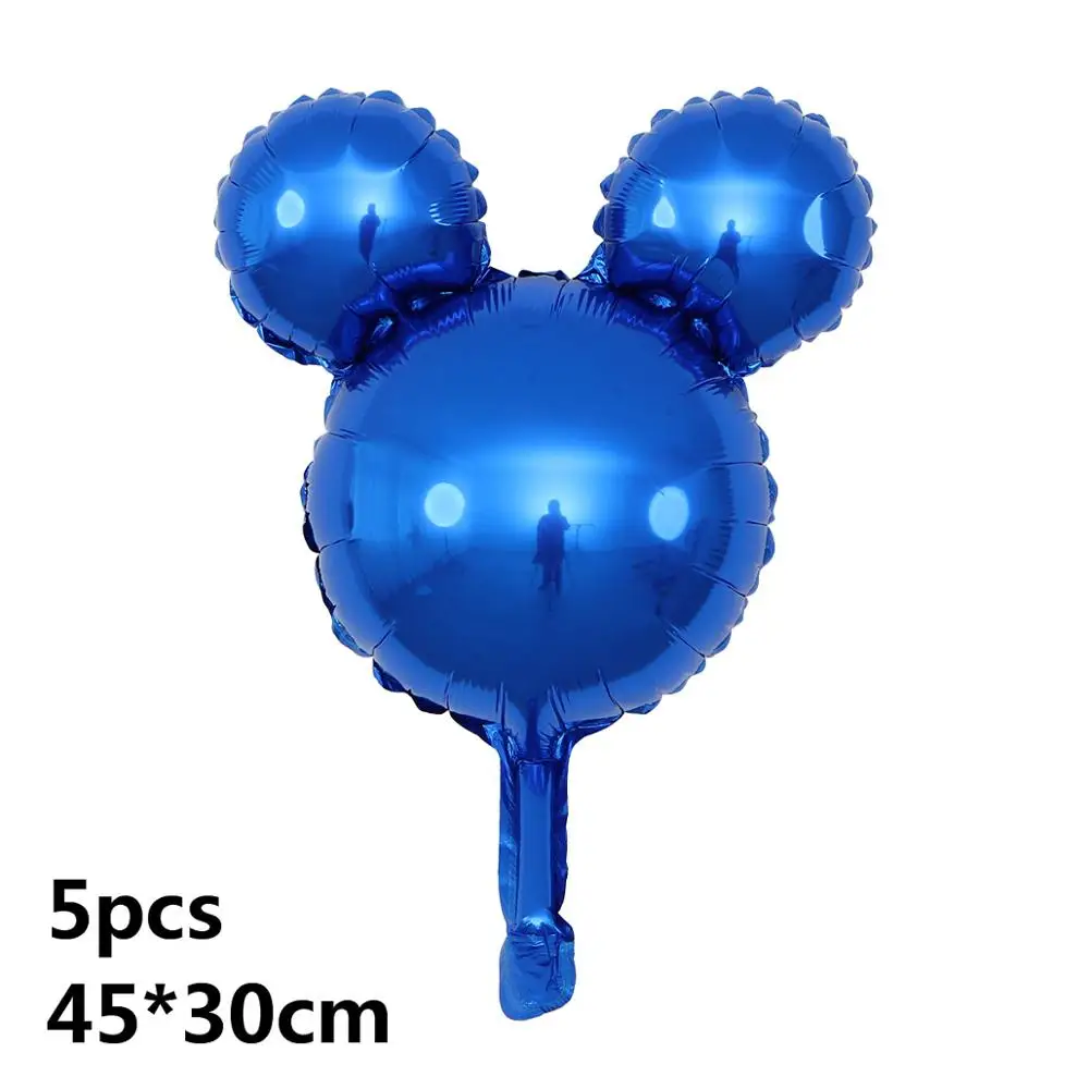 dark blue mickey 10 шт. с днем рождения Микки Минни Маус фольгированные шары 10 дюймов Wwave точка латексные шары украшения для детской вечеринки Globos детская игрушка - Цвет: dark blue mickey