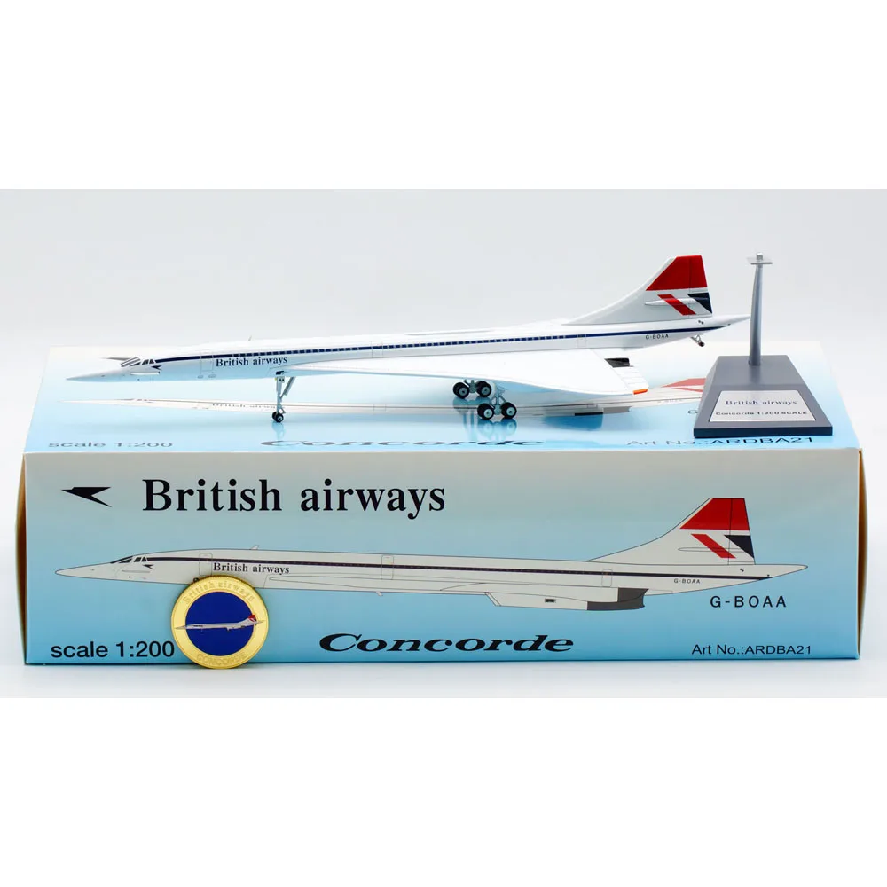 

Коллекционный самолёт из сплава 1:200, подарок ARD ARDBA21, британские дыхательные пути, Аэрокосмическая Модель-BAC Concord, литая модель самолета