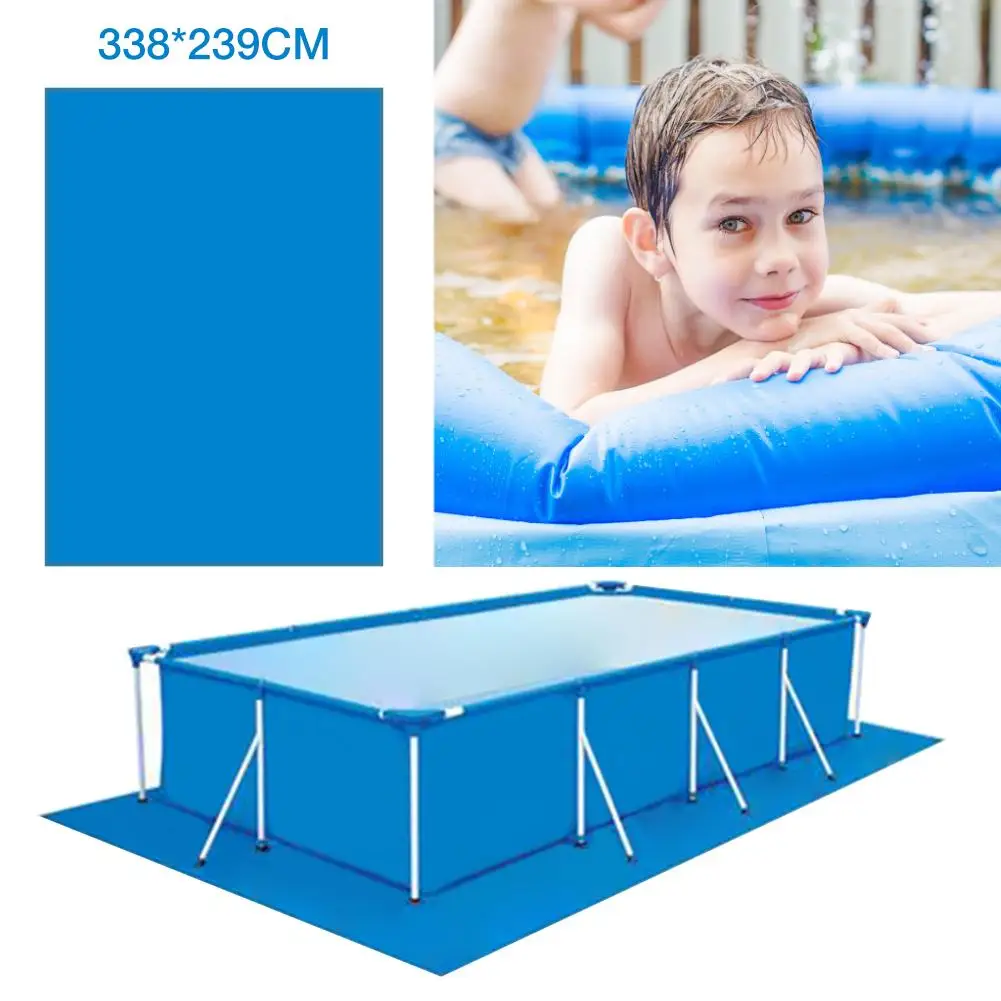 

338*239CM Swimming Pool Mat Round Ground Cloth Lip Cover Dustproof Floor Cloth Mat Cover for Outdoor Villa Garden Water Pool Fun
