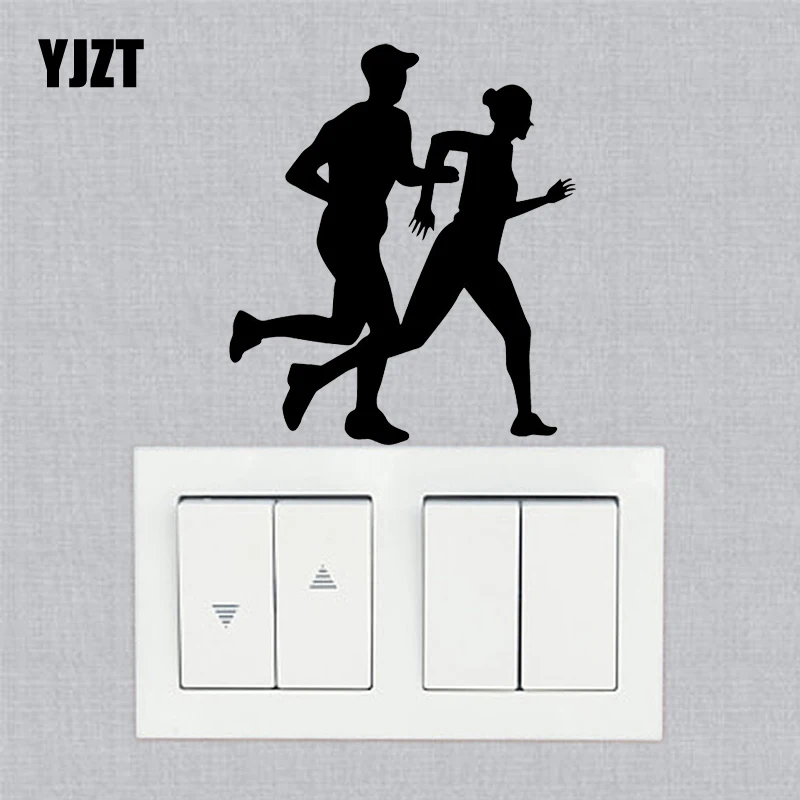 YJZT бег Для мужчин и женщин виниловые наклейки в виде Фотообоев c переводными
