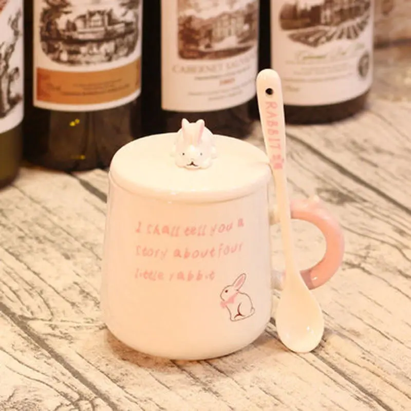 Креативная мультяшная керамическая чашка для воды простая кружка милая большая