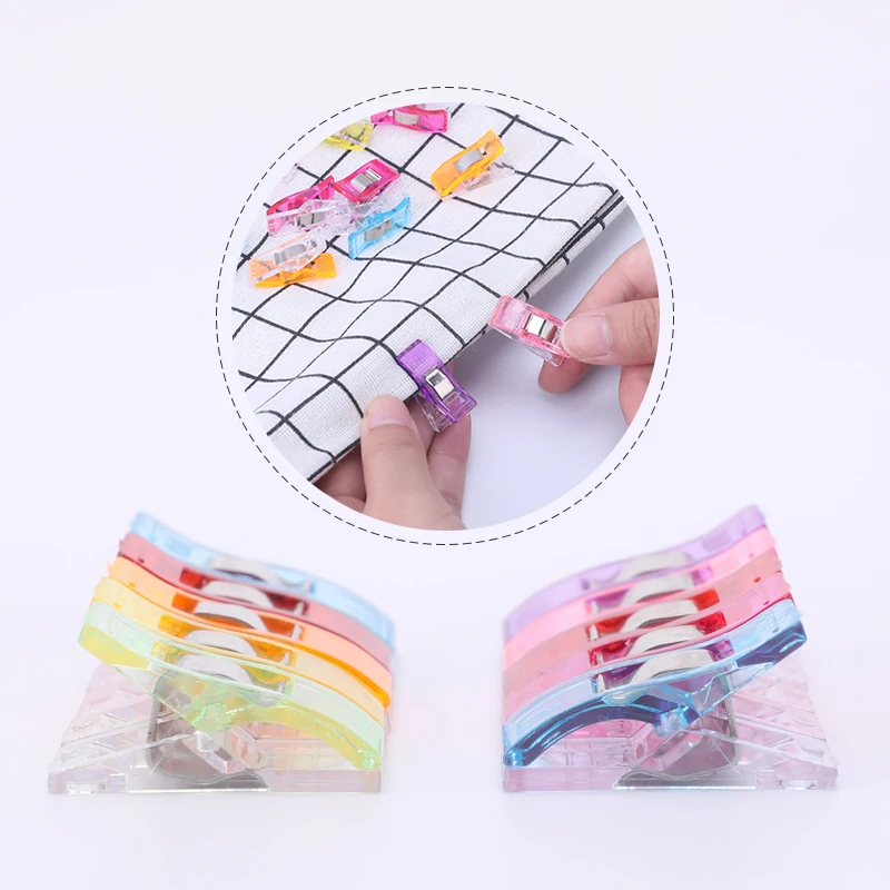 

10pcs DIY Patchwork Job Foot Case Multicolor Plastic Clips Hemming Sewing Tools Sewing Accessories Crafts Sewing Clips Tools