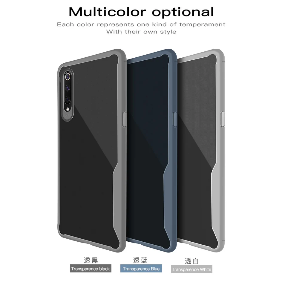 UPaitou Plain Case for Samsung Galaxy A70 A60 A50 A40 A30 A20 A10 M10 M20 M30 Bumper Soft Transparent TPU Cover |