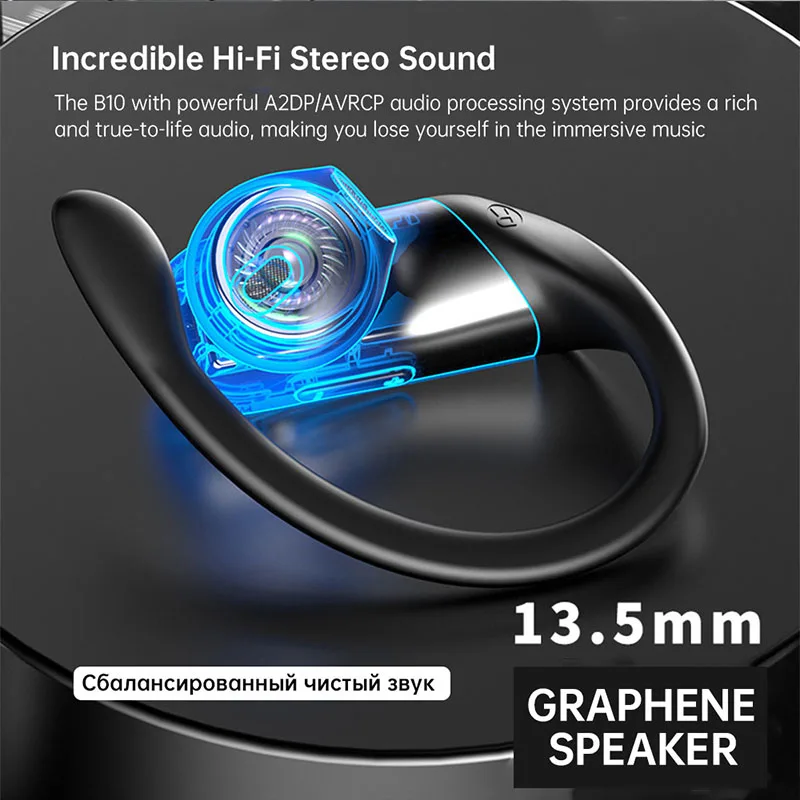 Беспроводные наушники B10 TWS Bluetooth 5 1 светодиодный шумоподавление IPX5