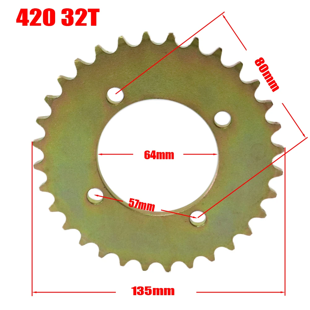 Шестерня привода для мотоцикла скутера 420 32 т звездочки|Звездочка цепи| |