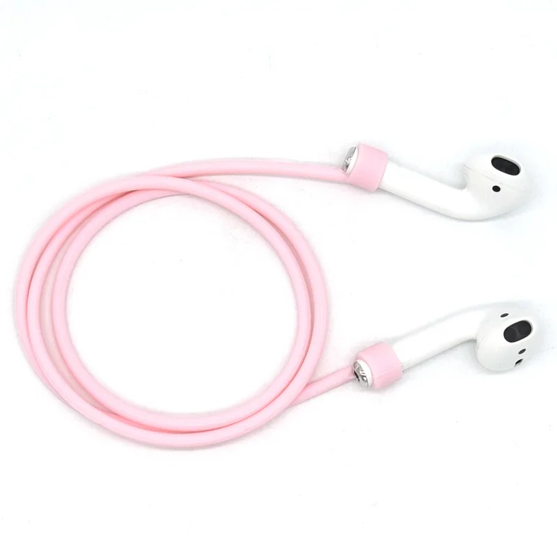 anti-loss rope Мягкий силиконовый чехол 4 шт. в комплекте для Apple гарнитура для Airpods чехол s для Apple Airpods противоударный чехол для Air Pods защитный чехол - Цвет: anti-loss rope