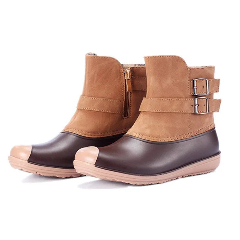 Сезон осень-зима непромокаемые сапоги женская обувь резиновые сохраняющие тепло