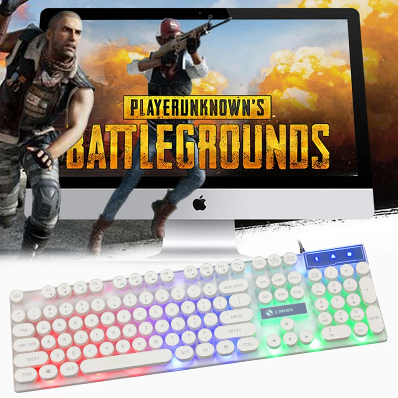 Механическая игровая клавиатура RGB USB модная круглая эргономичная со