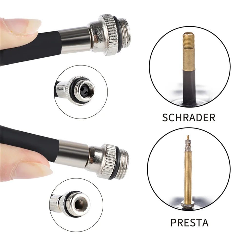 

Bike Pump Handheld 100PSI for Schrader/Presta Valve Portable Bike Tire Inflator with Accessories