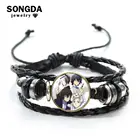 SONGDA аниме Bungou бродячие браслет для собак Накадзима атсуши дазай Осаму Косплей коллекция модный плетеный кожаный браслет для фанатов