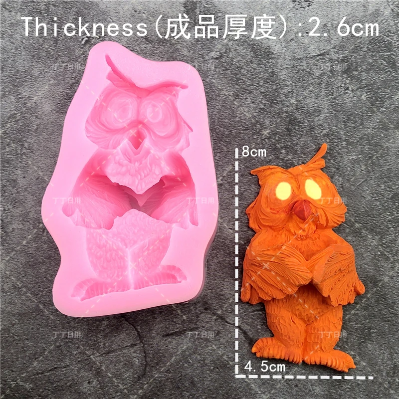 3D животное мультяшная Сова Птица силиконовая помадка форма для торта капкейков
