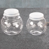 25pcs high quality transparent dessert cup pet round yogurt pudding ice cream fruit salad takeaway packaging cup with lid