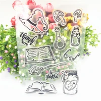 witch magic book clear stamps silicone seal for diy scrapbooking rubber stamp making photo album card decoration craft supplies