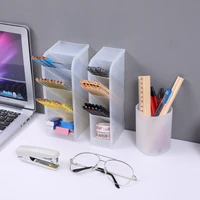desk organizer pen holder acrylic for office supplies and desk accessories clear office organization desktop organizer for room
