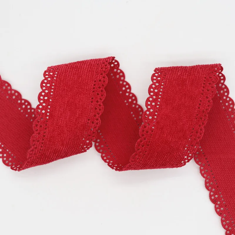 10 ярдов 38 мм полая кружевная Вельветовая лента для банта волос DIY аксессуары