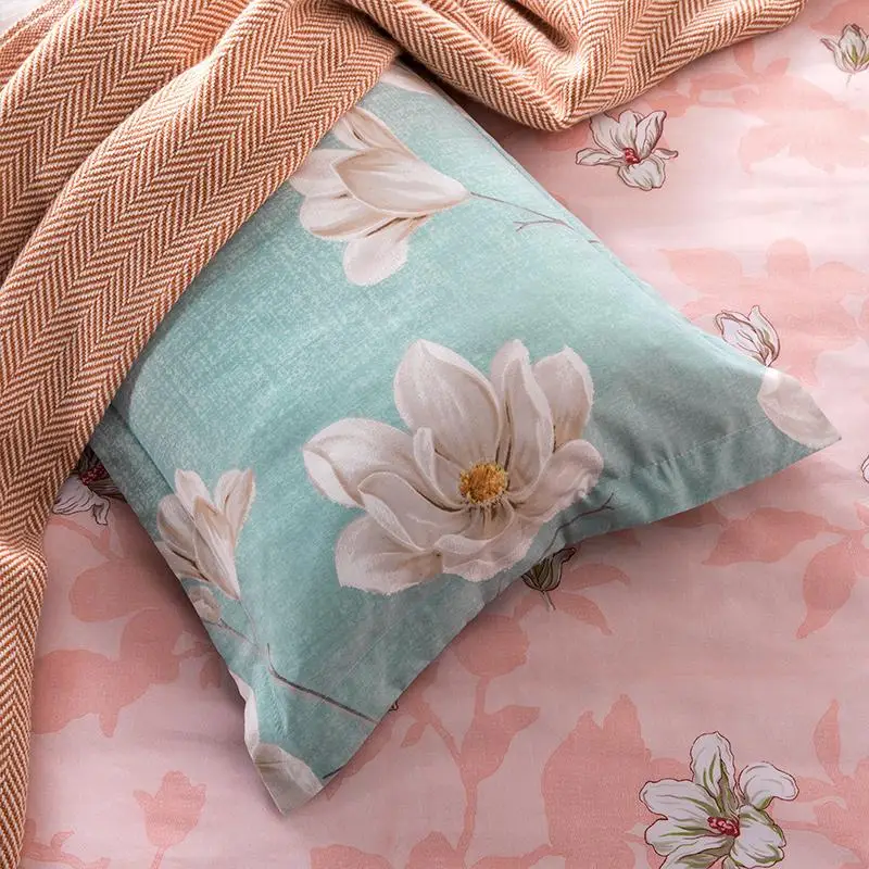 

Chinese Green Duvet Cover 220x240 Pillowcase 3Pcs,Quilt Cover Bed Cover,Big Flower Bedding Set Blanket Cover,Pink Bed sheets