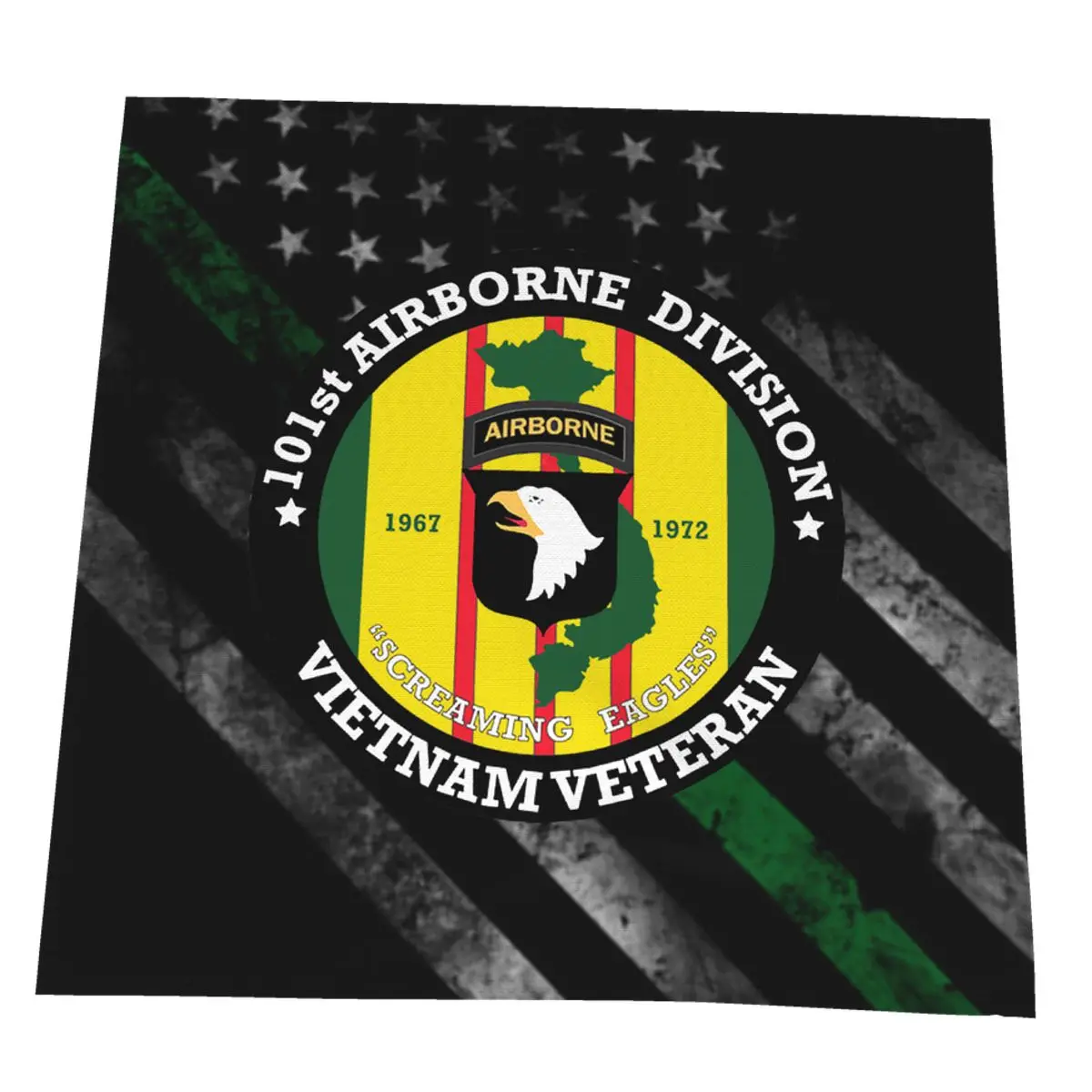 

101st Airborne Division Vietnam Veteran Reusable Washable Napkins Bathroom Roll Cleaning Cloth Kitchen Unpaper Towel Soft Dining