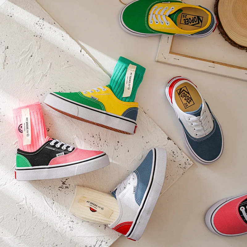 2021 New Kids Shoes Classic Casual Canvas Baby Girls Boys Shoe Non-slip Rubber Sole Basketball Children's Flats | Детская одежда и