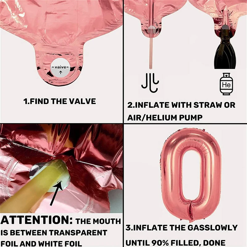 

Happy Birthday Balloons Banner(3D Lettering)Mylar Foil Letters,Confetti Balloons,Foil Fringe Curtain for Birthday Party