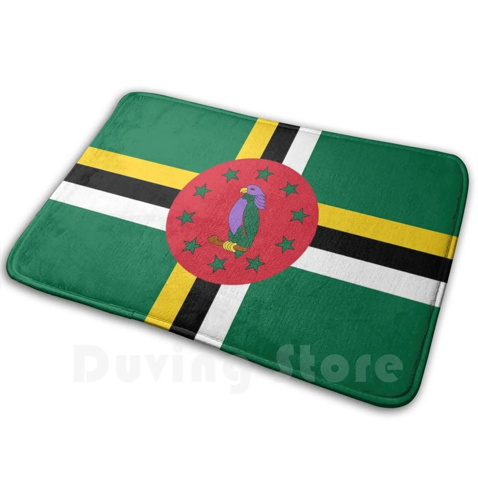 

Dominica Flag Gifts , & Other Products Carpet Mat Rug Cushion Soft Dominica Flag Of Dominica Dominica Flag