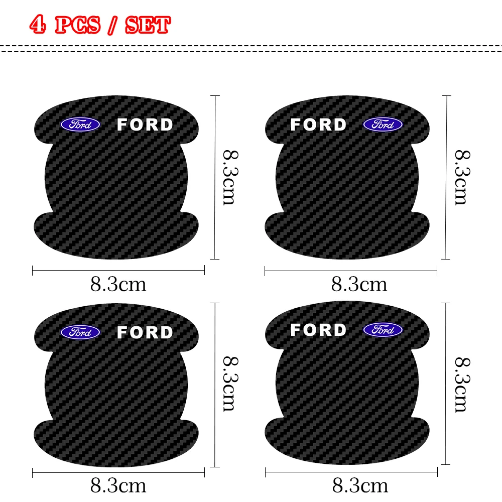 4 шт. автомобильные наклейки на дверные чаши из углеродного волокна | Автомобили и