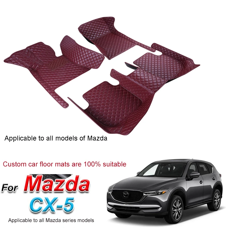 

Custom car floor mats for Mazda All Models mazda 3 5 6 8 CX-5 CX-7 MX-5 CX-9 CX-4 atenza car multi-color interior accessories