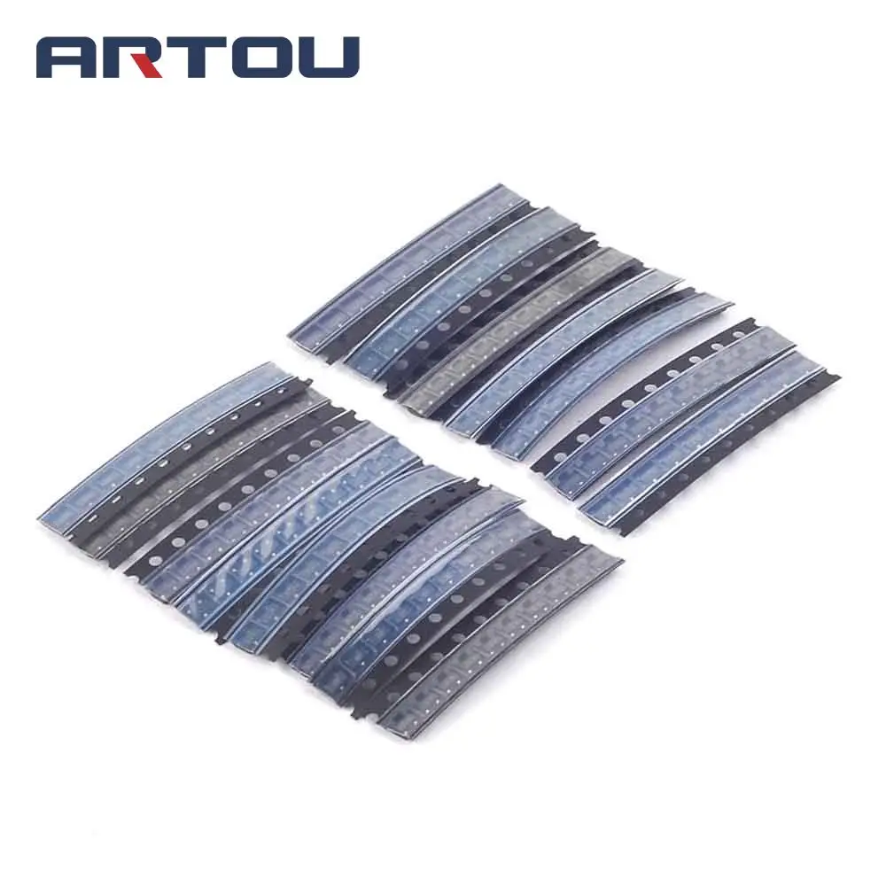 SMD транзисторный набор, 15Values* 10 шт. = 150 шт., S9012 S9014 S8050 BAV99 MMBT3904 MMBT3906 MMBT4401 MMBT4403