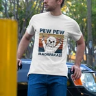 Футболка мужская с коротким рукавом, смешная Классическая рубашка West Highland White Terrier Pew Madafakas, повседневный топ с собакой в стиле хип-хоп, для мальчиков, на лето