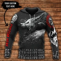 personalized custom name viking fenrir 3d printed hoodies zipper hoodie women for men pullover sweatshirts cosplay costume