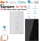 Настенный сенсорный высветильник ель SONOFF T2 T3 с Wi-Fi и радиоуправлением