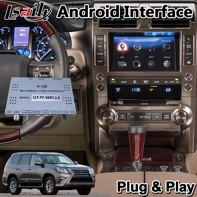 Автомобильный GPS навигатор Lsailt Android Carplay для Lexus GX460 GX 2013 2020 с Youtube Waze|GPS транспорта| |