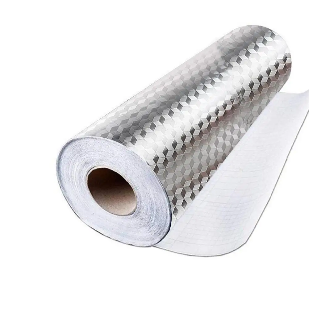 

5M Aluminum Foil Kitchen Waterproof Oil-Proof Stickers Moisture-Proof Self-Adhesive Kitchen Cabinet Pad Thickened Wallpaper HOT