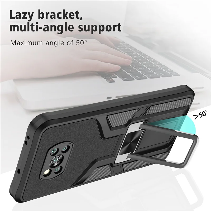 for xiaomi poco x3 pro f3 case armor anti konck tpu frame hard plastic magnetic holder back cover for mi 11 lite note 10 9 pro free global shipping