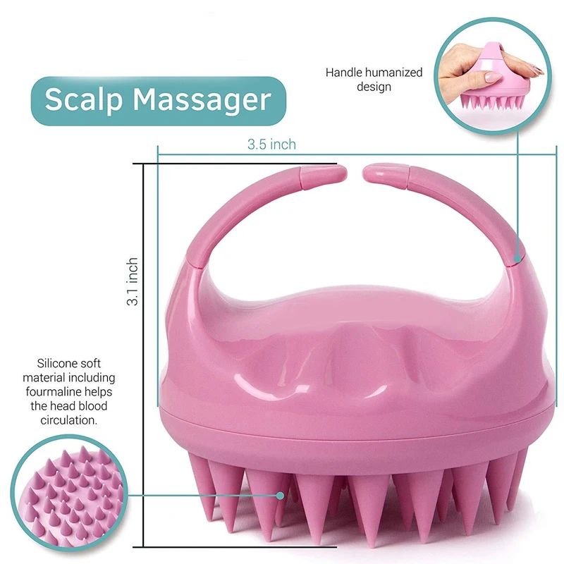 Щетка для шампуня массажеры головы силиконовые мокрые и сухие волосы