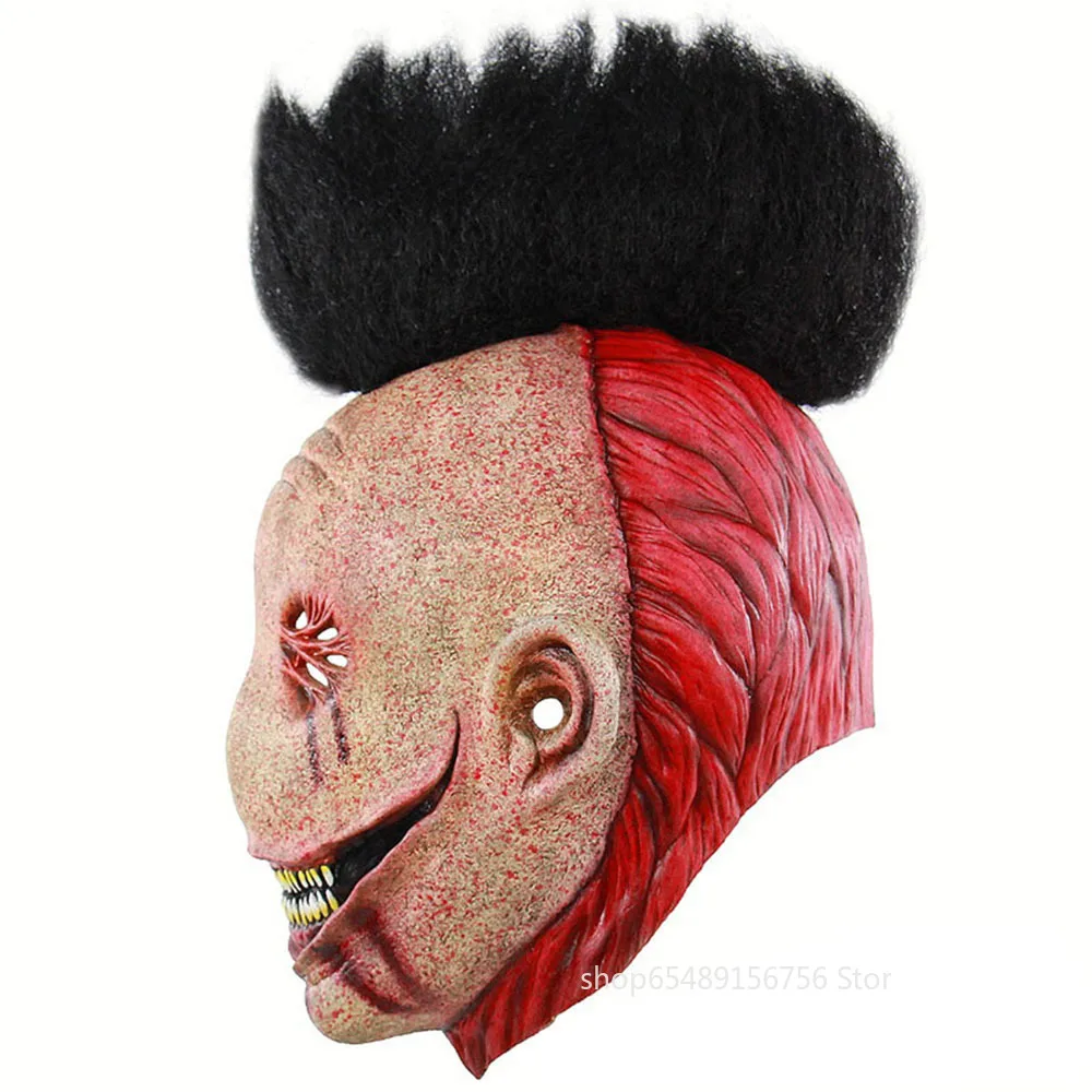 Кровавые маски дьявол Ужасы Murloc латексная страшная маска с рыбьим ртом костюмы
