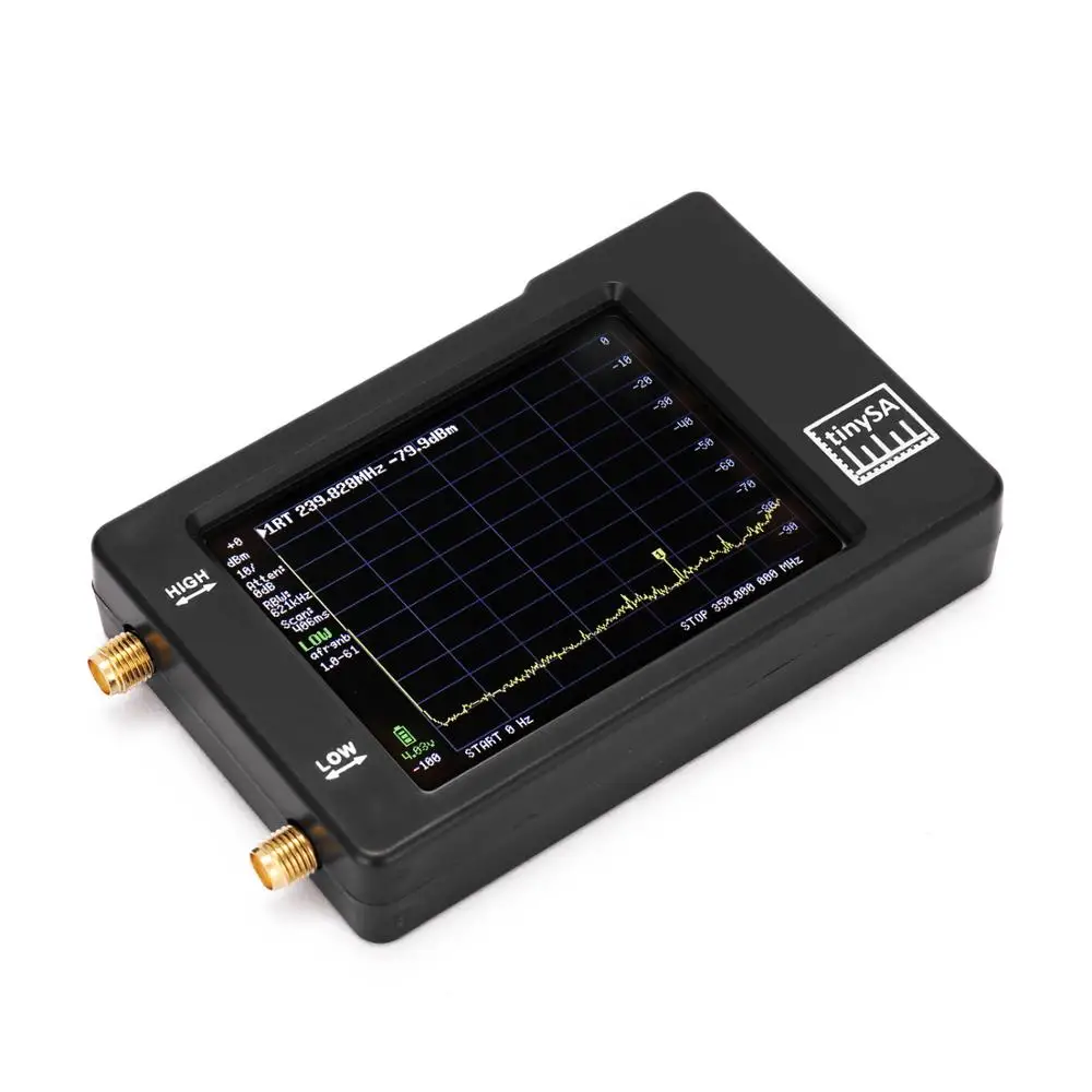 

Handheld Two Inputs Tiny Spectrum Analyzer 2.8 Inch Display Screen Spectrum Analyzers with 100KHz-350MHz Input Frequency Range