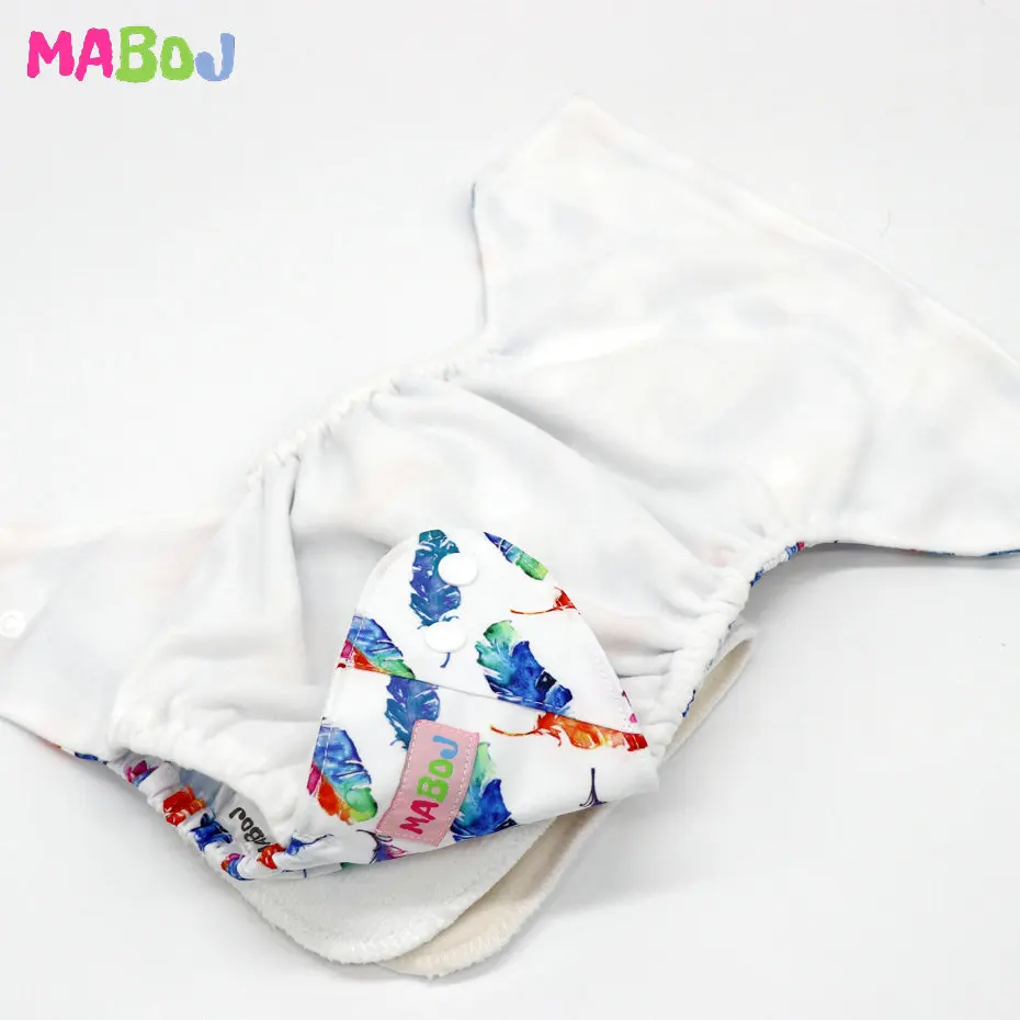 Mabox тканевые Детские Подгузники 9 шт./компл. моющиеся многоразовые подгузники из