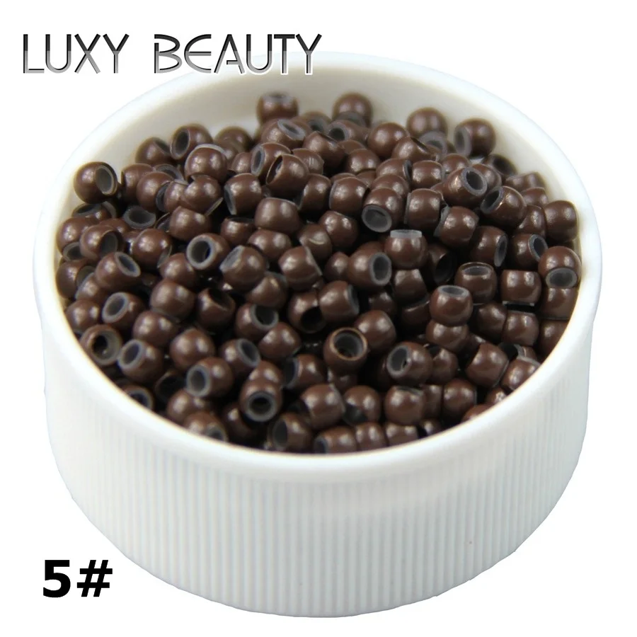 5 500pcs Silicone Hair Beads Nano Ring Micro Beads Fashion Salon Hairstylist Dreadlock Hair Extension Tools 8 Colors - Цвет: 5