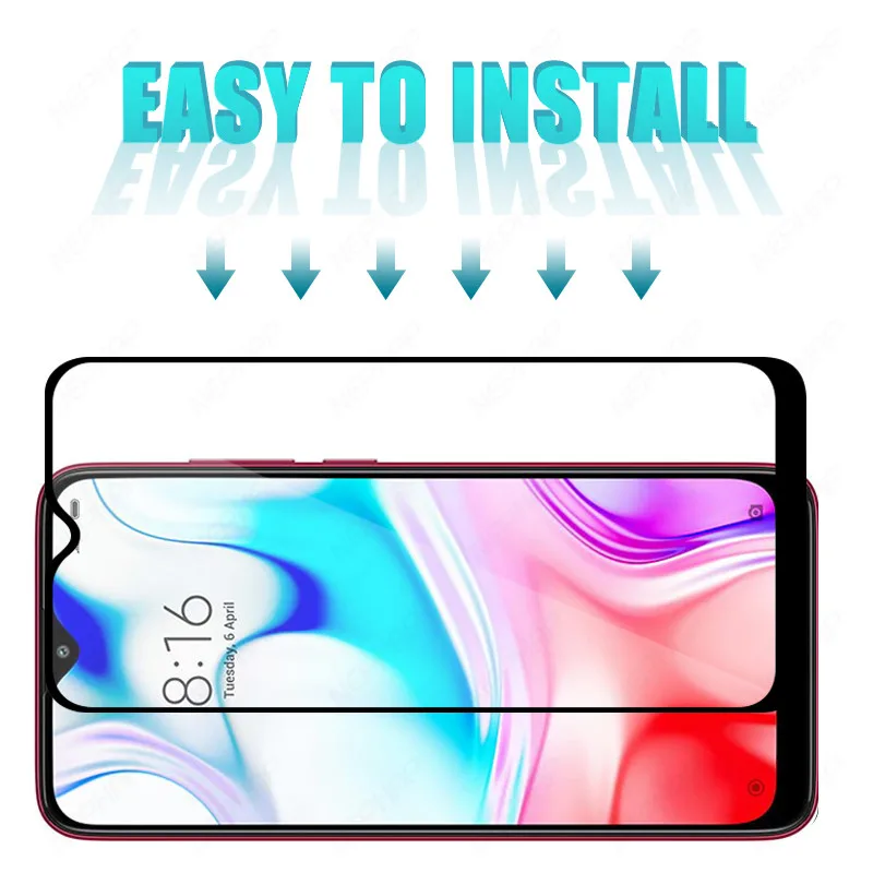 

2in1 Full Protective Glass For Xiaomi Redmi Note 8T 8 Pro Tempered Glass Camera Lens On For Redmi 8 8A 10X Pro Protector Glass