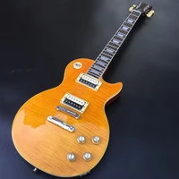 standard electric guitar mahogany body flamed maple top rosewood fingerboard chrome hardware amber color gloss finish