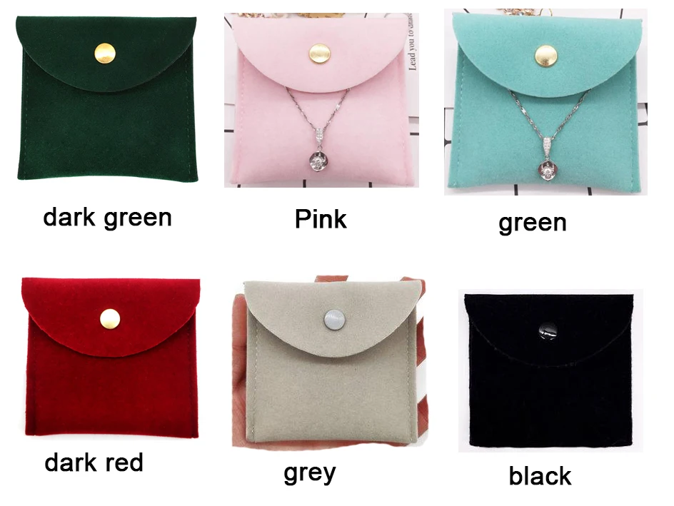 Бархатные мешки конверты для ювелирных изделий 8 х8 см|Упаковка и стойки