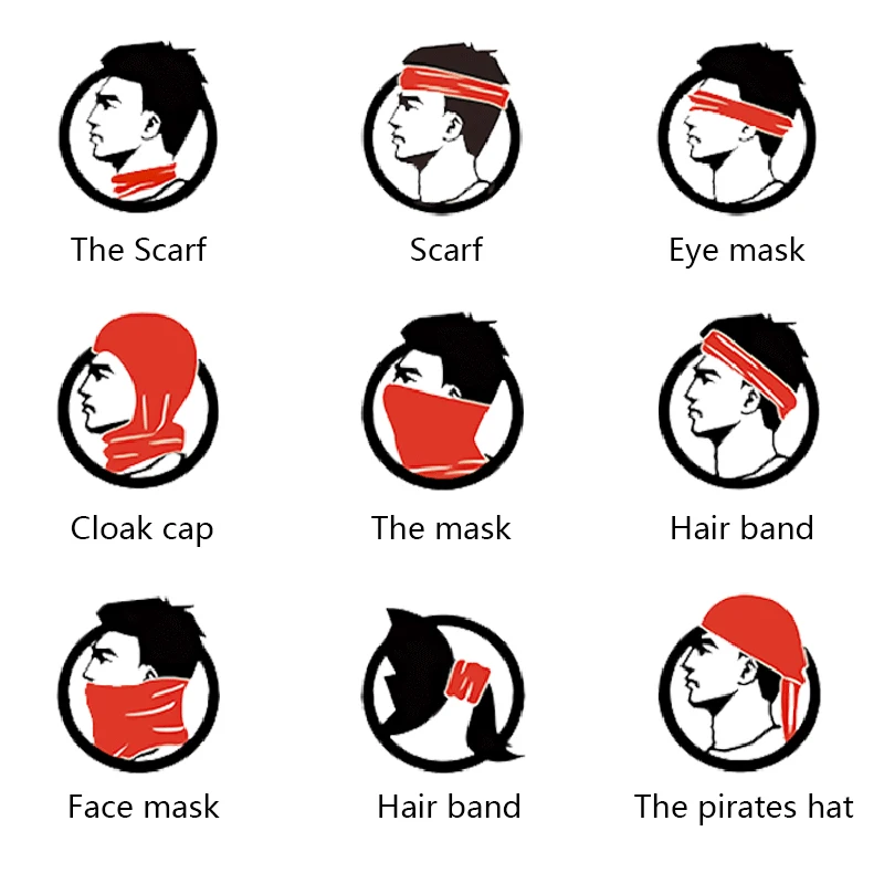 Уличный шейный платок Magic Head Snood Спортивная накидка шаль шарф Buff| |