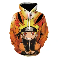 spring and autumn mens and womens hoodies 3d printing japanese anime kakashi childrens pullover sweatshirt fashion caot